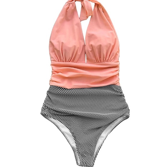 Cupshe Swim 55 Cupshe Halter One Piece Swimsuit Two Available Small Medium Poshmark